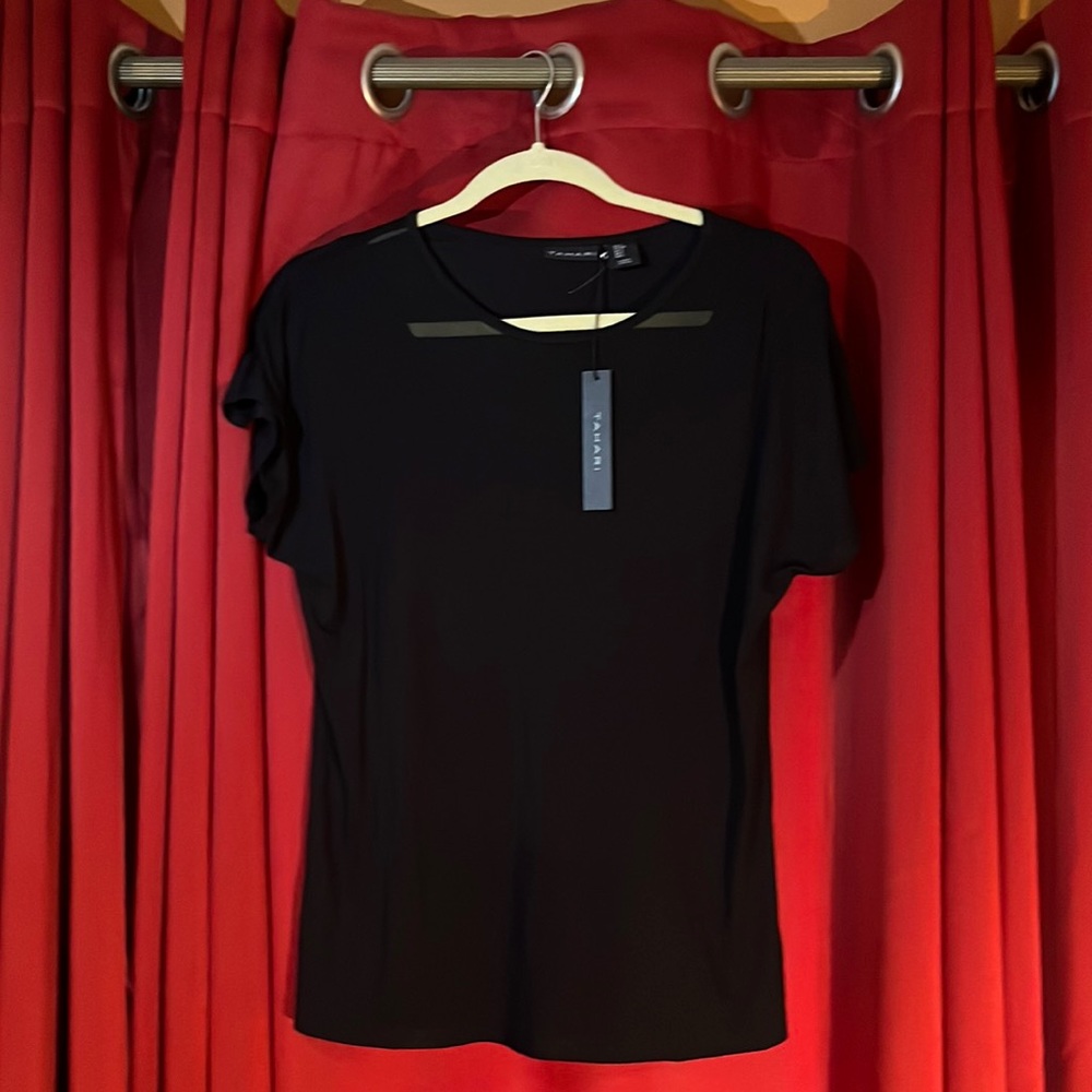 Tahari womens black top